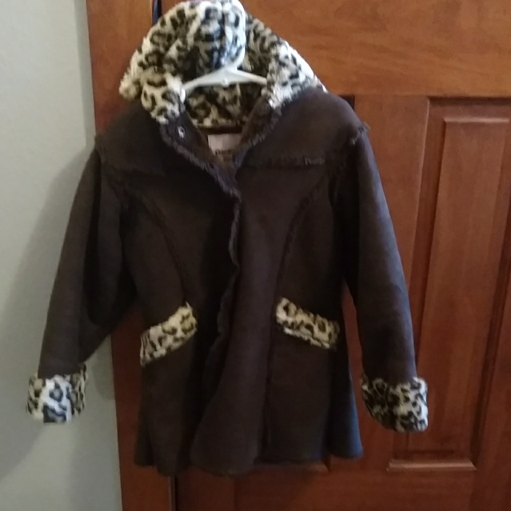 Furry kids winter coat